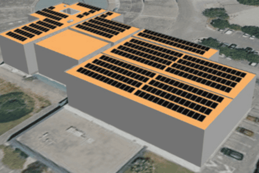 Centrale photovoltaïque sur toiture plate avec le SDIS 84
